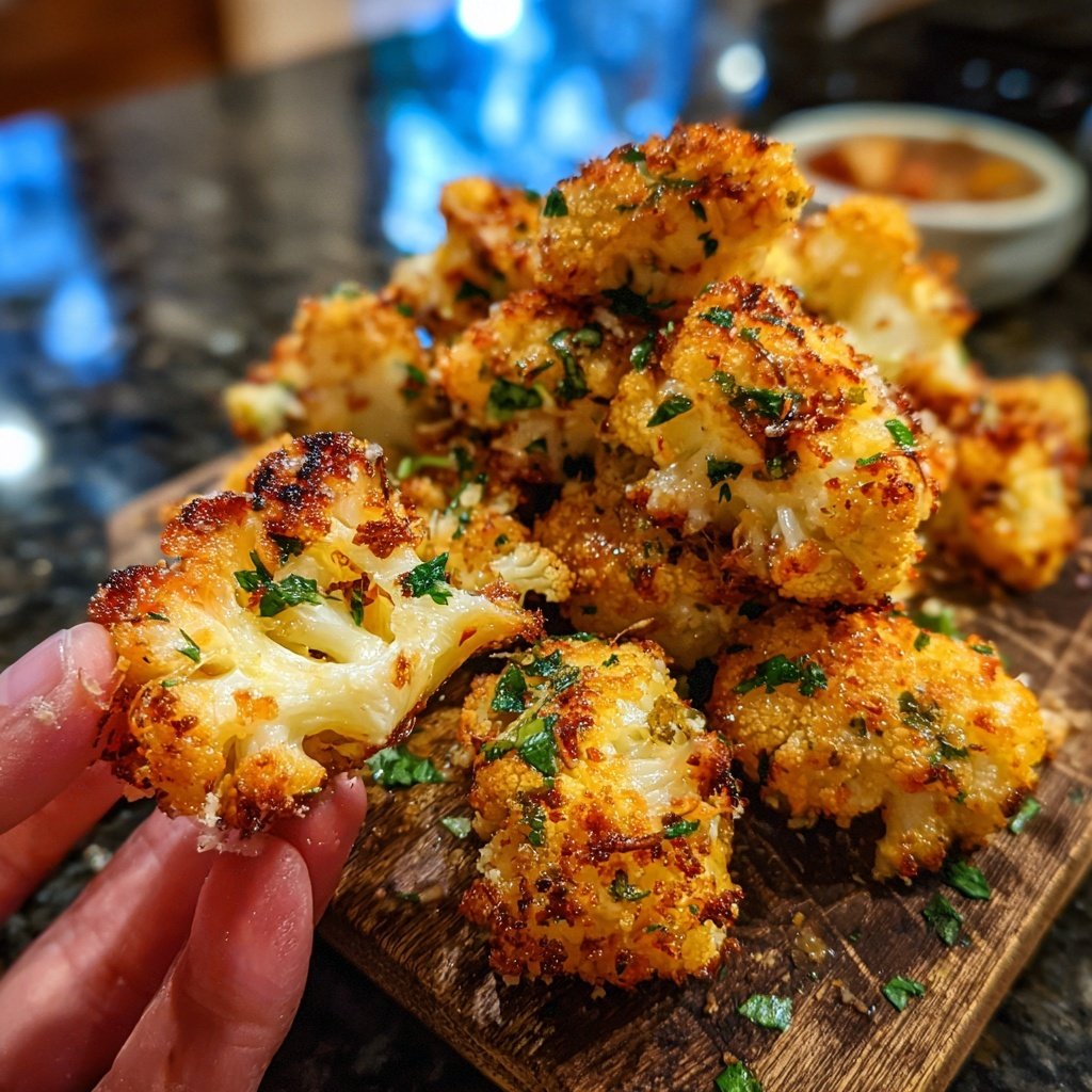 Garlic Parmesan Cauliflower Bites