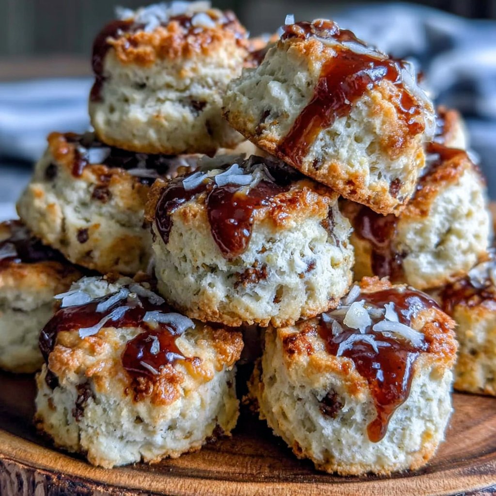 Scones with Dandelion Jelly Glaze