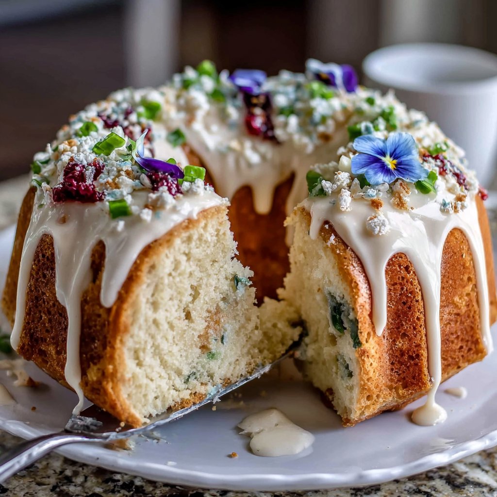 Spring Flower Bundt Cake