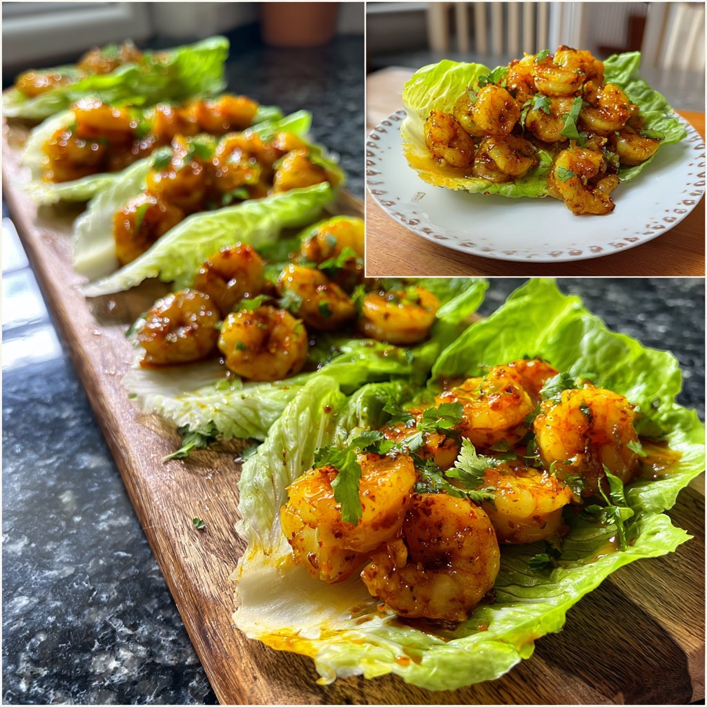 Zesty Shrimp Lettuce Wraps