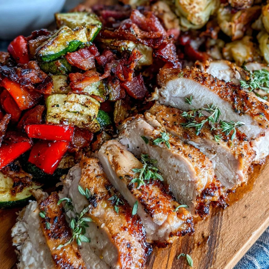 Grilled Turkey and Roasted Veggies